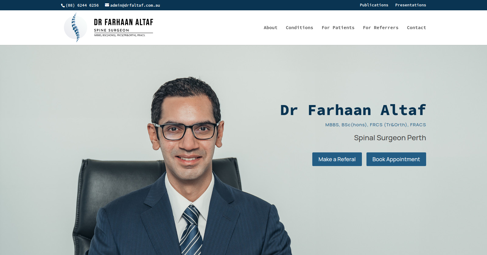 Spinal Surgeon Perth Dr Farhaan Altaf